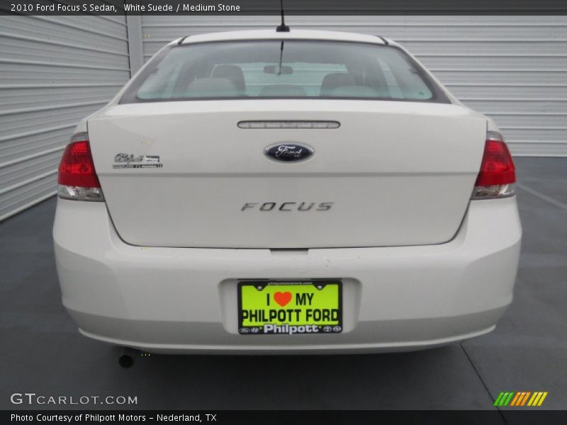 White Suede / Medium Stone 2010 Ford Focus S Sedan