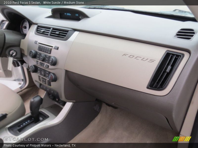 White Suede / Medium Stone 2010 Ford Focus S Sedan