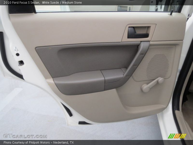 White Suede / Medium Stone 2010 Ford Focus S Sedan