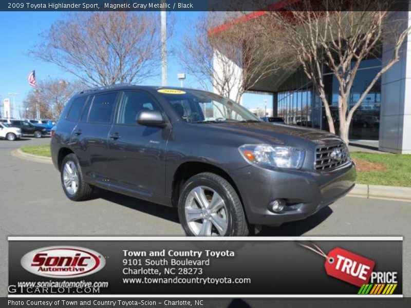 Magnetic Gray Metallic / Black 2009 Toyota Highlander Sport