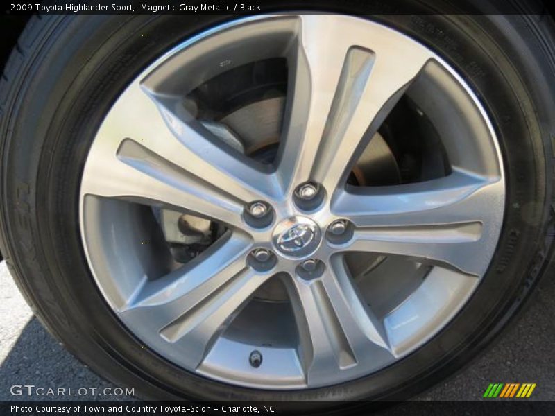 Magnetic Gray Metallic / Black 2009 Toyota Highlander Sport