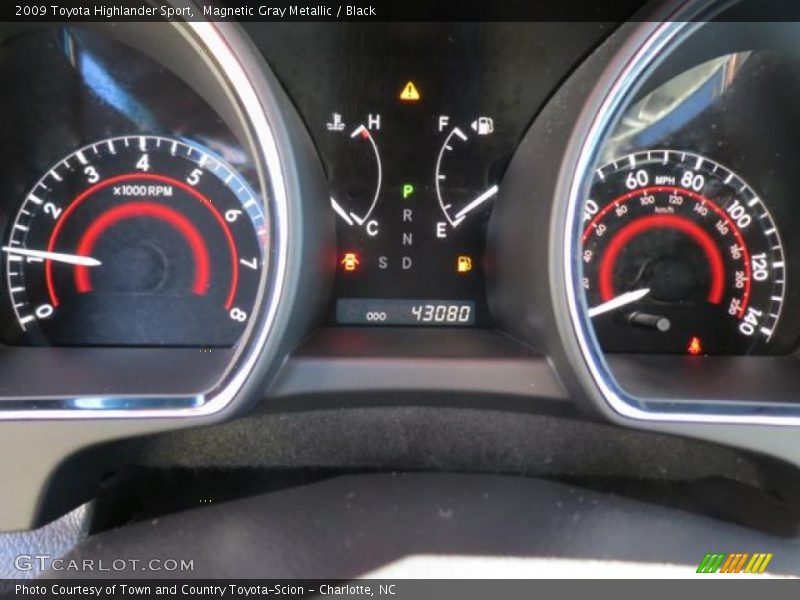 Magnetic Gray Metallic / Black 2009 Toyota Highlander Sport