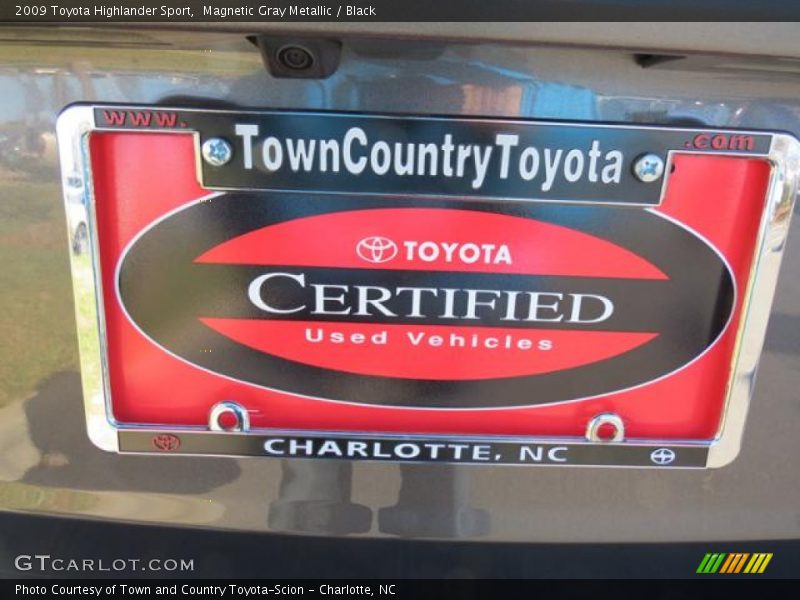 Magnetic Gray Metallic / Black 2009 Toyota Highlander Sport