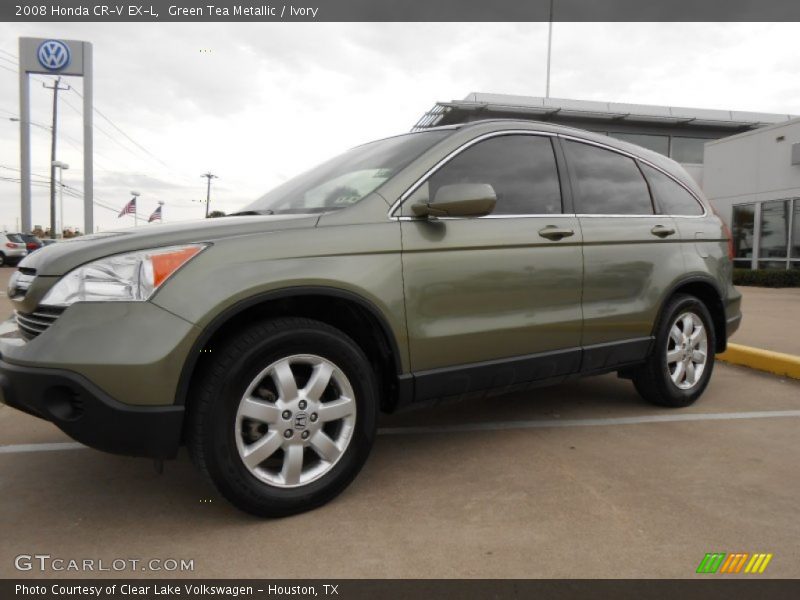 Green Tea Metallic / Ivory 2008 Honda CR-V EX-L