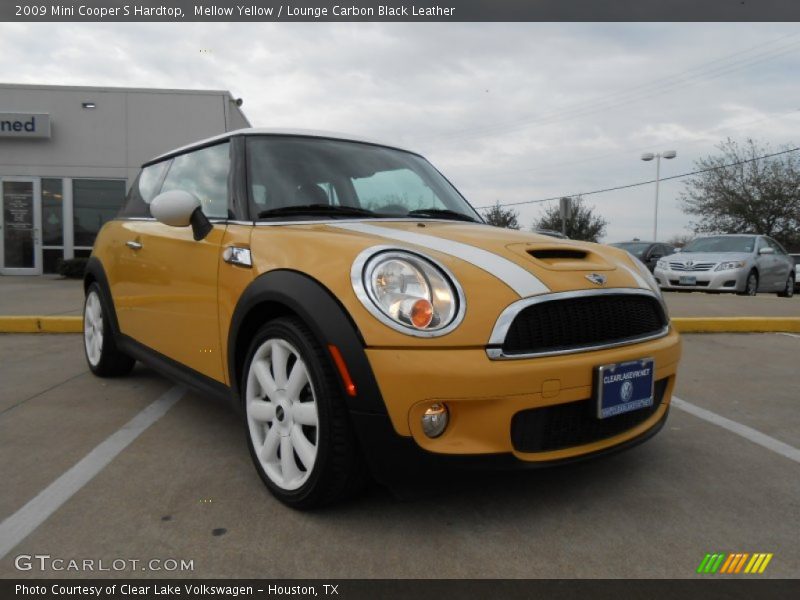 Mellow Yellow / Lounge Carbon Black Leather 2009 Mini Cooper S Hardtop
