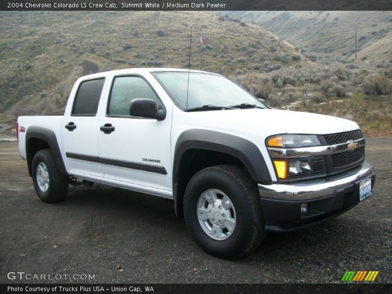 Summit White / Medium Dark Pewter 2004 Chevrolet Colorado LS Crew Cab