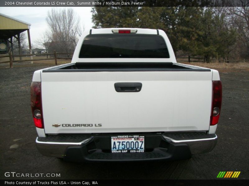 Summit White / Medium Dark Pewter 2004 Chevrolet Colorado LS Crew Cab