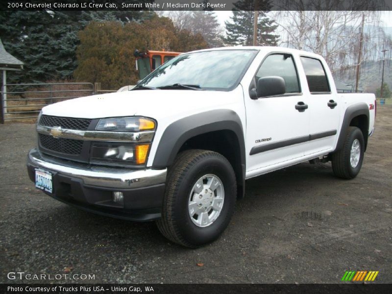 Summit White / Medium Dark Pewter 2004 Chevrolet Colorado LS Crew Cab