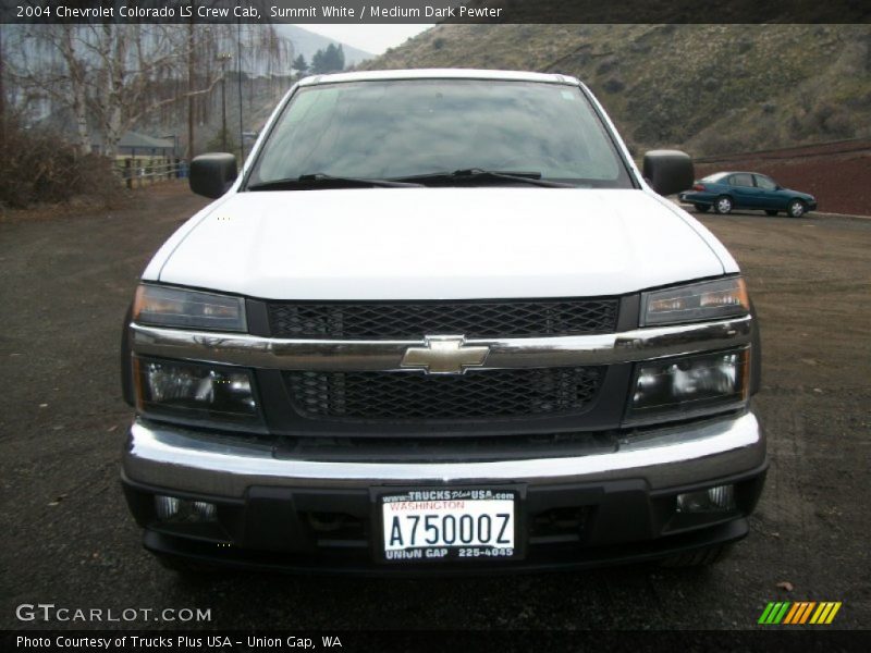 Summit White / Medium Dark Pewter 2004 Chevrolet Colorado LS Crew Cab