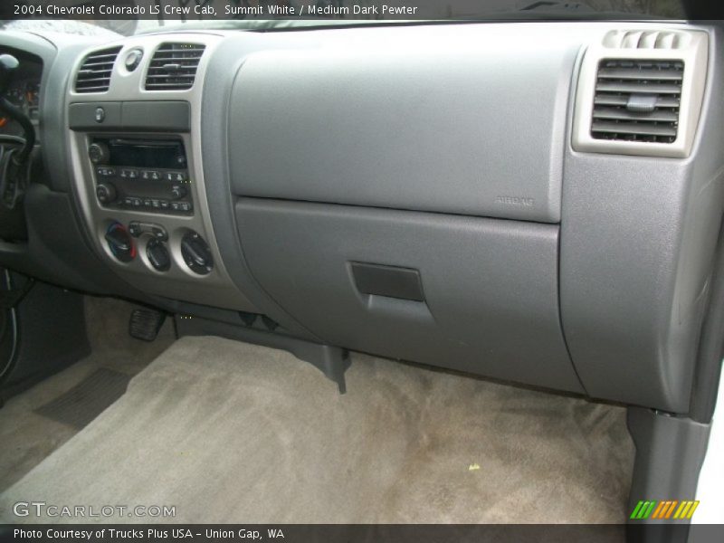 Summit White / Medium Dark Pewter 2004 Chevrolet Colorado LS Crew Cab