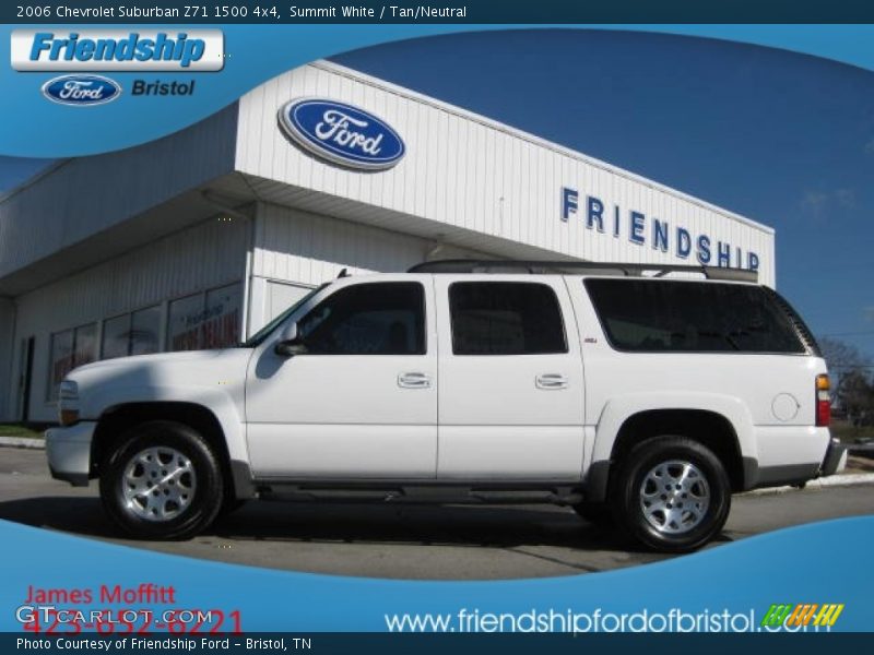 Summit White / Tan/Neutral 2006 Chevrolet Suburban Z71 1500 4x4
