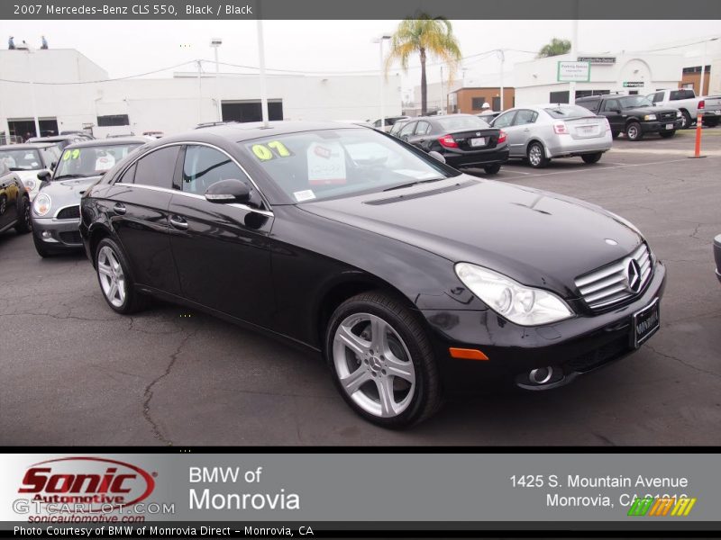 Black / Black 2007 Mercedes-Benz CLS 550