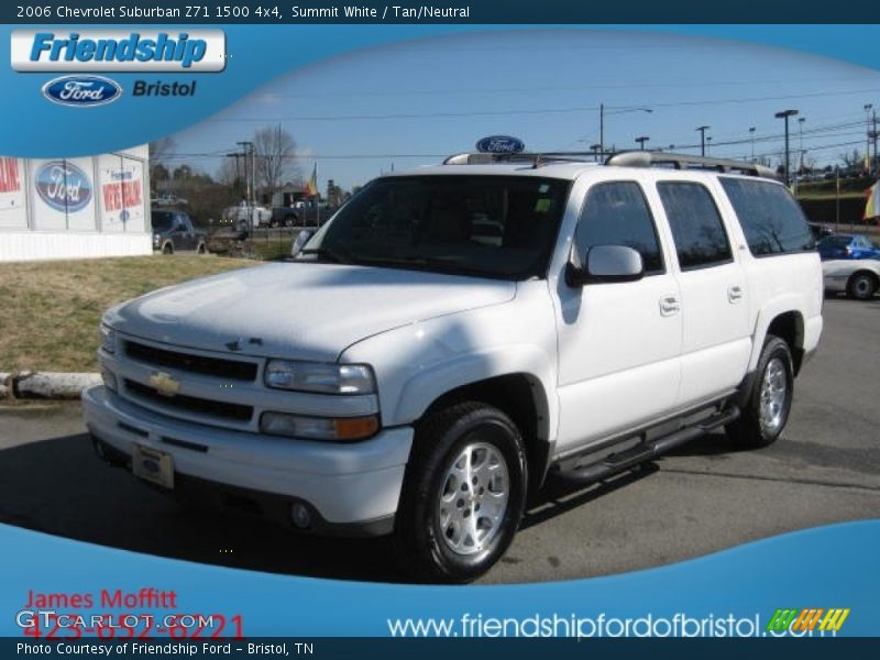 Summit White / Tan/Neutral 2006 Chevrolet Suburban Z71 1500 4x4