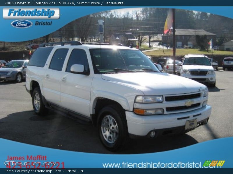 Summit White / Tan/Neutral 2006 Chevrolet Suburban Z71 1500 4x4