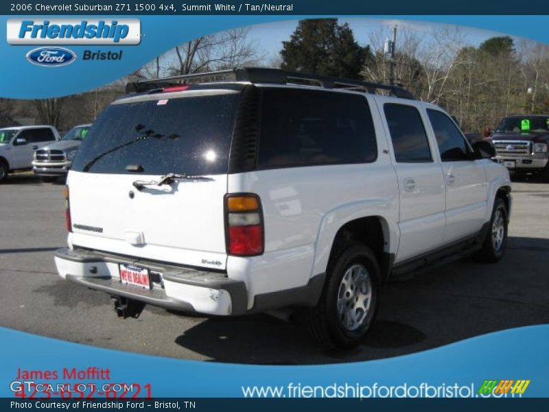 Summit White / Tan/Neutral 2006 Chevrolet Suburban Z71 1500 4x4