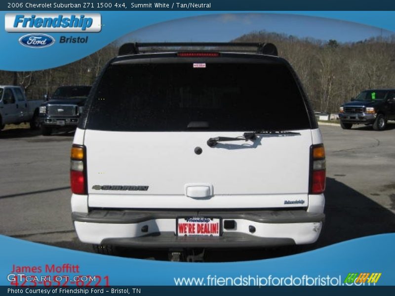 Summit White / Tan/Neutral 2006 Chevrolet Suburban Z71 1500 4x4