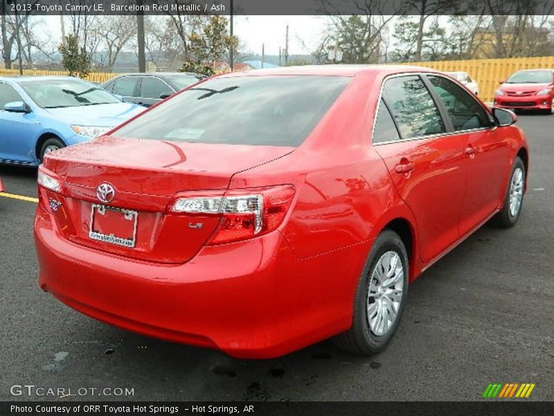 Barcelona Red Metallic / Ash 2013 Toyota Camry LE