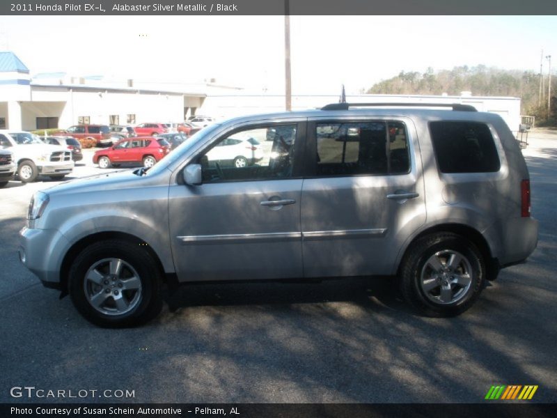 Alabaster Silver Metallic / Black 2011 Honda Pilot EX-L