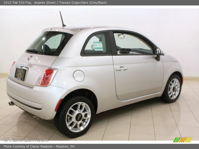 Argento (Silver) / Tessuto Grigio/Nero (Grey/Black) 2012 Fiat 500 Pop