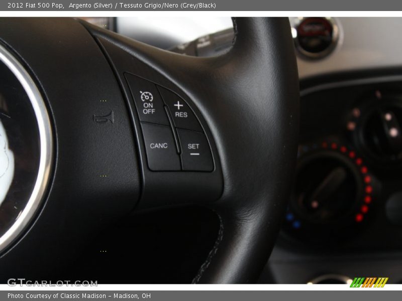 Argento (Silver) / Tessuto Grigio/Nero (Grey/Black) 2012 Fiat 500 Pop