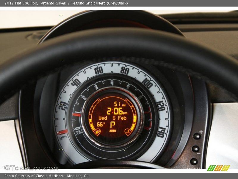Argento (Silver) / Tessuto Grigio/Nero (Grey/Black) 2012 Fiat 500 Pop