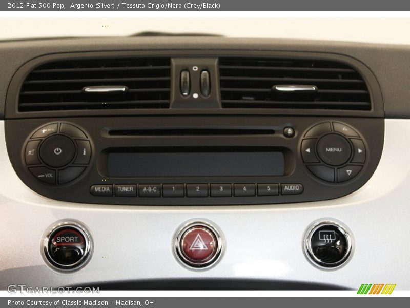 Argento (Silver) / Tessuto Grigio/Nero (Grey/Black) 2012 Fiat 500 Pop
