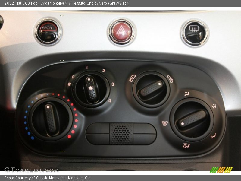 Argento (Silver) / Tessuto Grigio/Nero (Grey/Black) 2012 Fiat 500 Pop