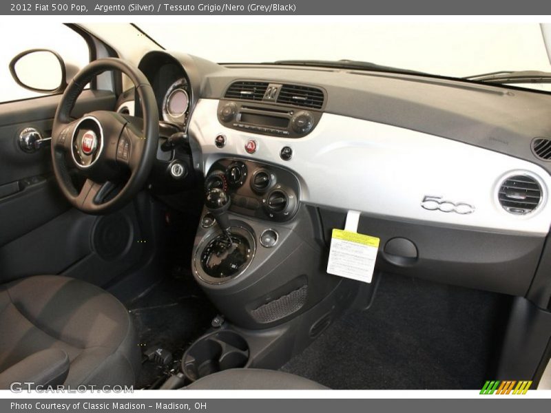 Argento (Silver) / Tessuto Grigio/Nero (Grey/Black) 2012 Fiat 500 Pop