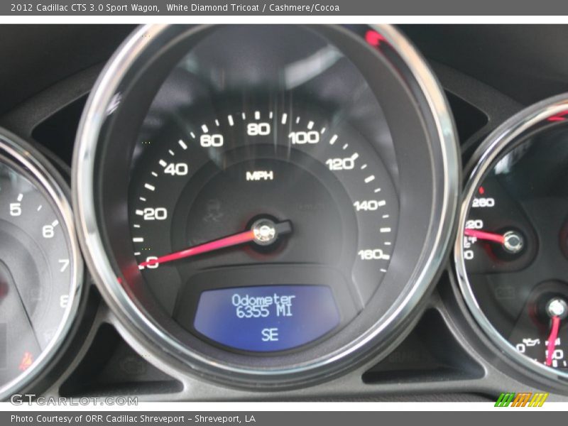 White Diamond Tricoat / Cashmere/Cocoa 2012 Cadillac CTS 3.0 Sport Wagon