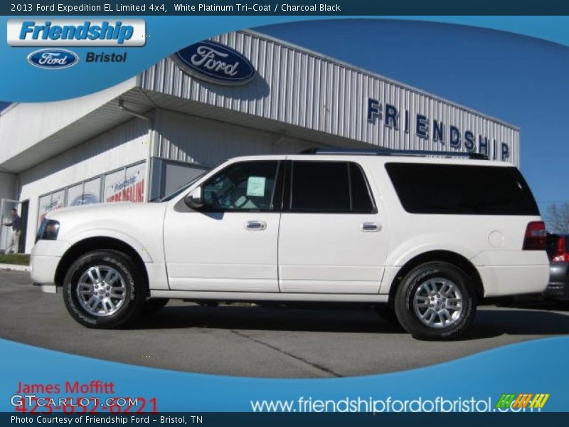 White Platinum Tri-Coat / Charcoal Black 2013 Ford Expedition EL Limited 4x4