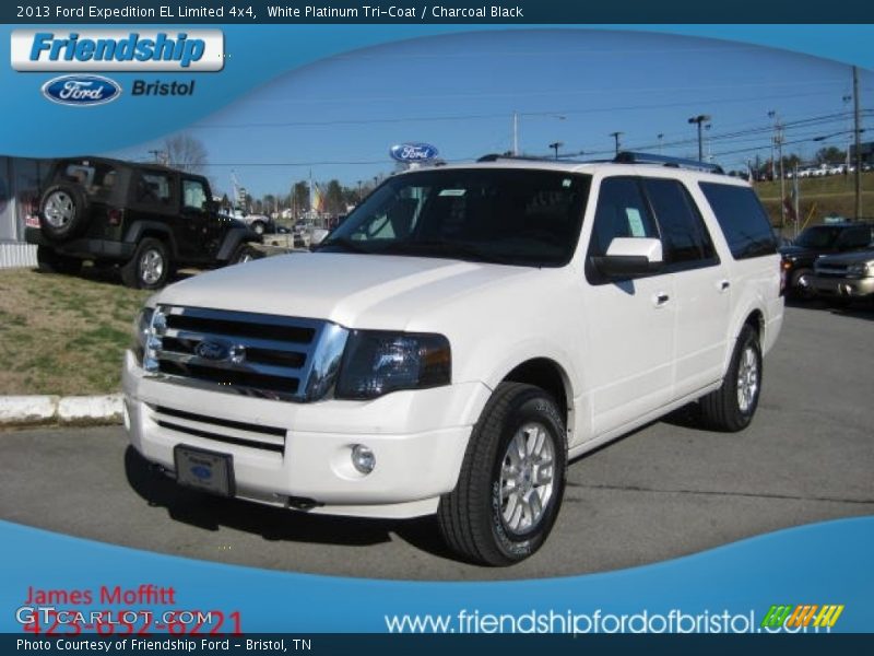 White Platinum Tri-Coat / Charcoal Black 2013 Ford Expedition EL Limited 4x4