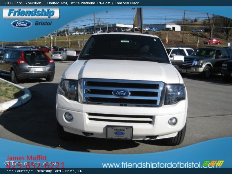 White Platinum Tri-Coat / Charcoal Black 2013 Ford Expedition EL Limited 4x4