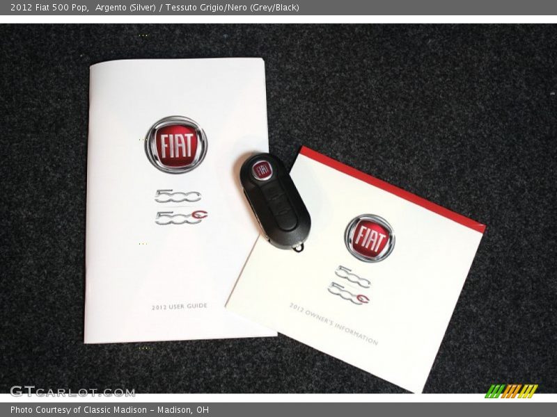 Argento (Silver) / Tessuto Grigio/Nero (Grey/Black) 2012 Fiat 500 Pop