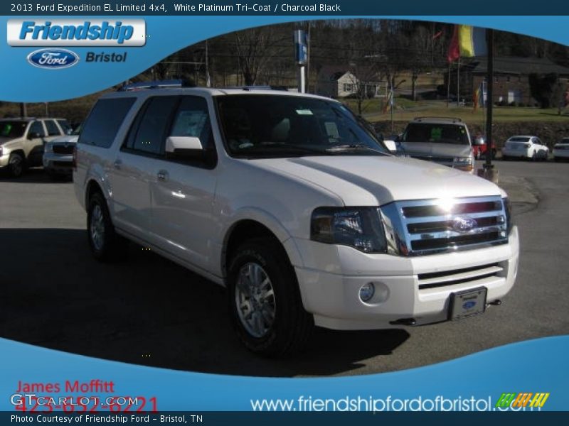 White Platinum Tri-Coat / Charcoal Black 2013 Ford Expedition EL Limited 4x4