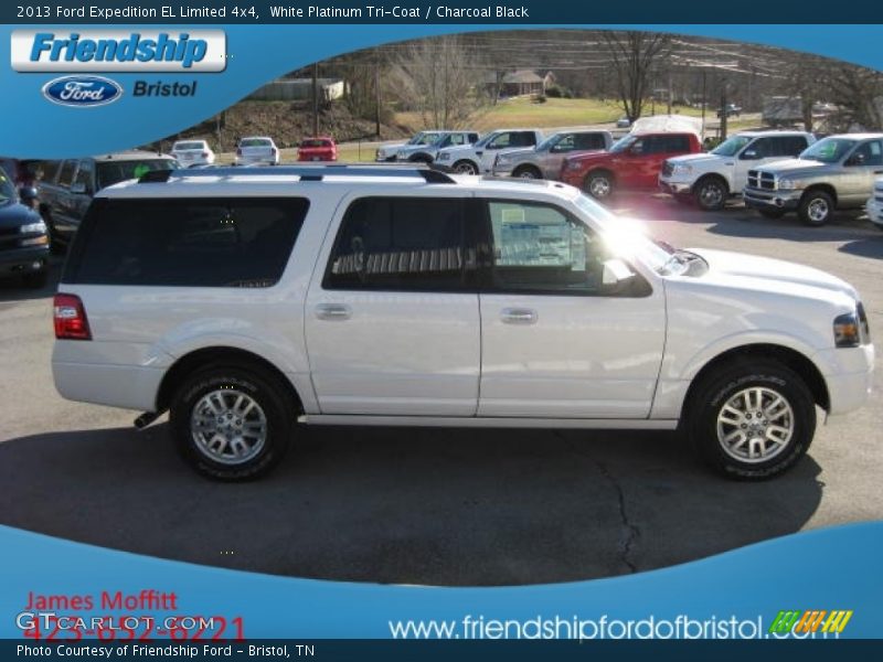 White Platinum Tri-Coat / Charcoal Black 2013 Ford Expedition EL Limited 4x4