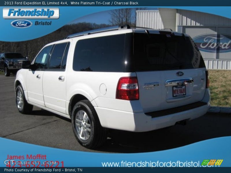 White Platinum Tri-Coat / Charcoal Black 2013 Ford Expedition EL Limited 4x4