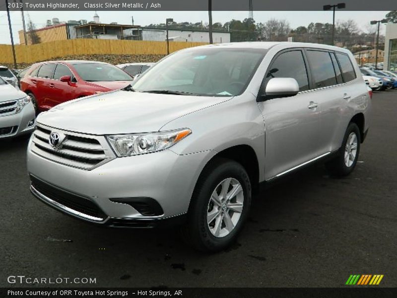 Classic Silver Metallic / Ash 2013 Toyota Highlander