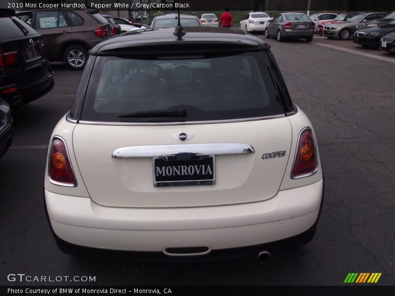 Pepper White / Grey/Carbon Black 2010 Mini Cooper Hardtop
