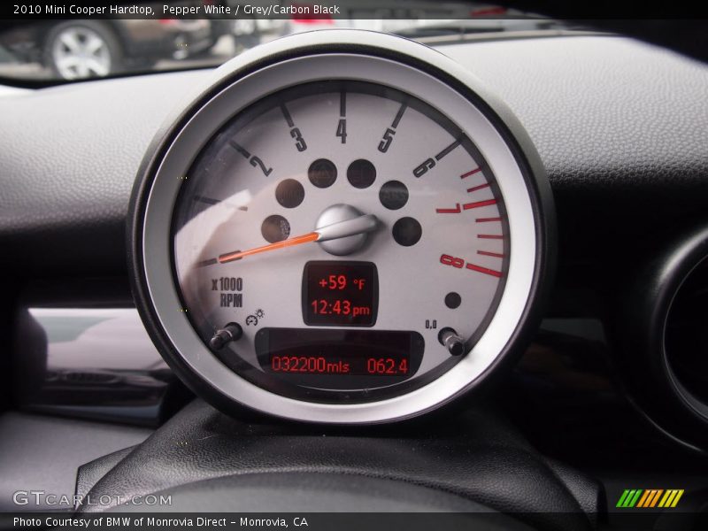 Pepper White / Grey/Carbon Black 2010 Mini Cooper Hardtop