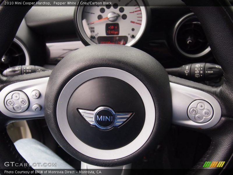 Pepper White / Grey/Carbon Black 2010 Mini Cooper Hardtop