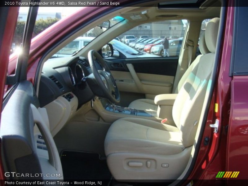 Salsa Red Pearl / Sand Beige 2010 Toyota Highlander V6 4WD