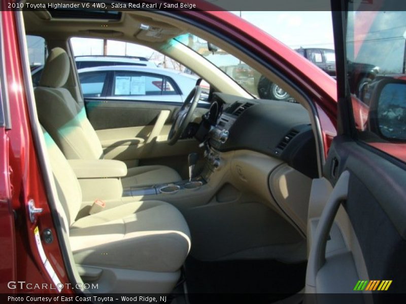 Salsa Red Pearl / Sand Beige 2010 Toyota Highlander V6 4WD