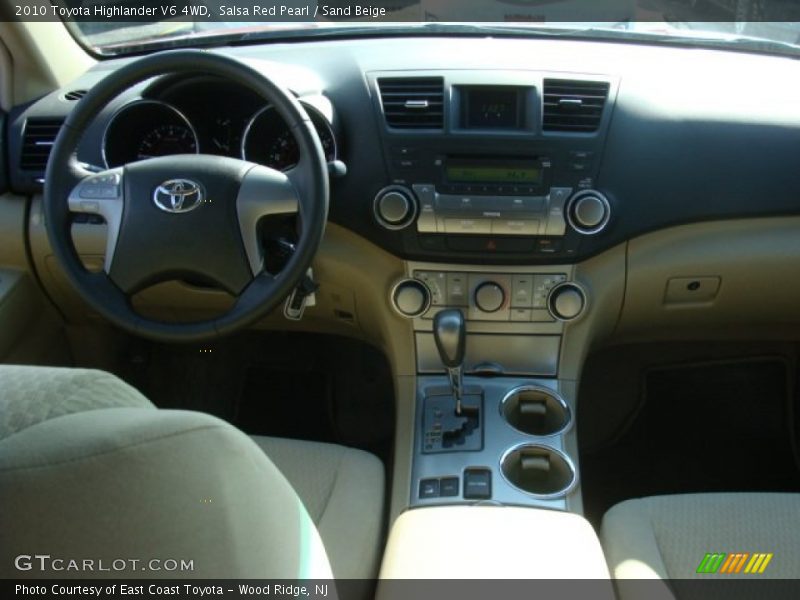 Salsa Red Pearl / Sand Beige 2010 Toyota Highlander V6 4WD