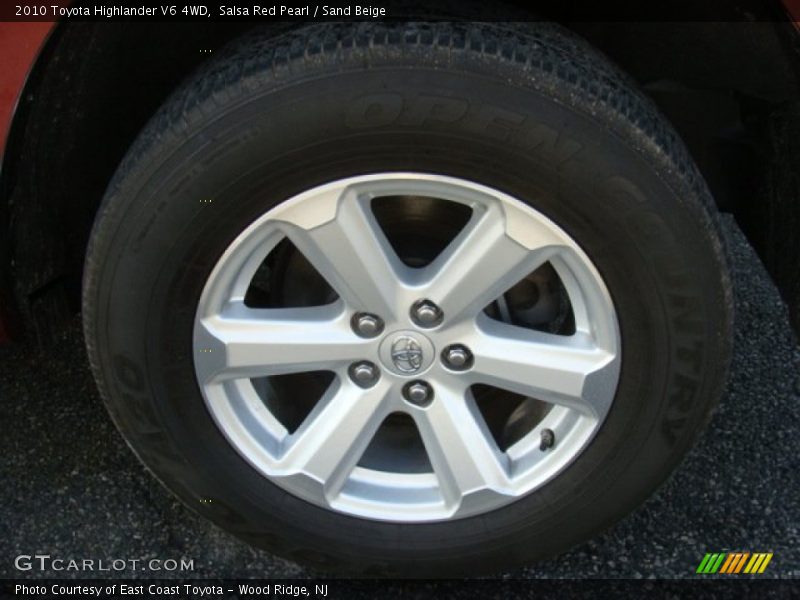 Salsa Red Pearl / Sand Beige 2010 Toyota Highlander V6 4WD