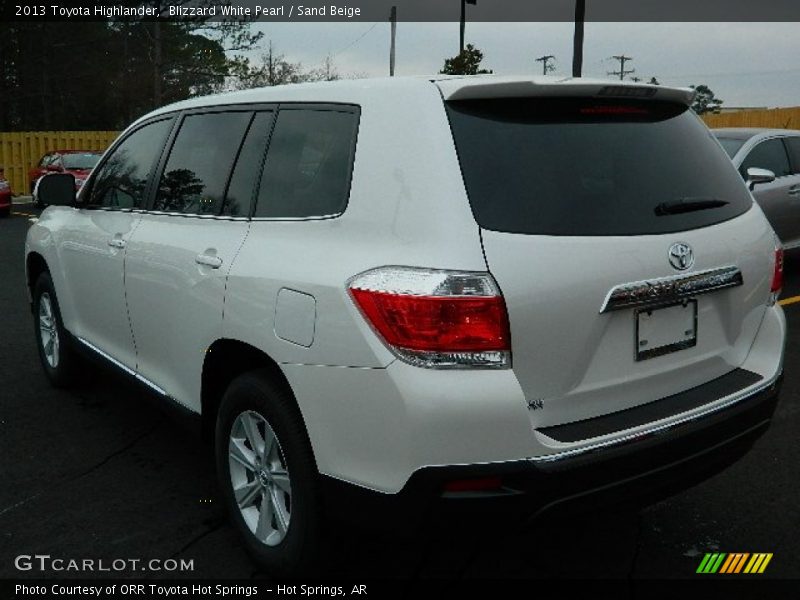 Blizzard White Pearl / Sand Beige 2013 Toyota Highlander