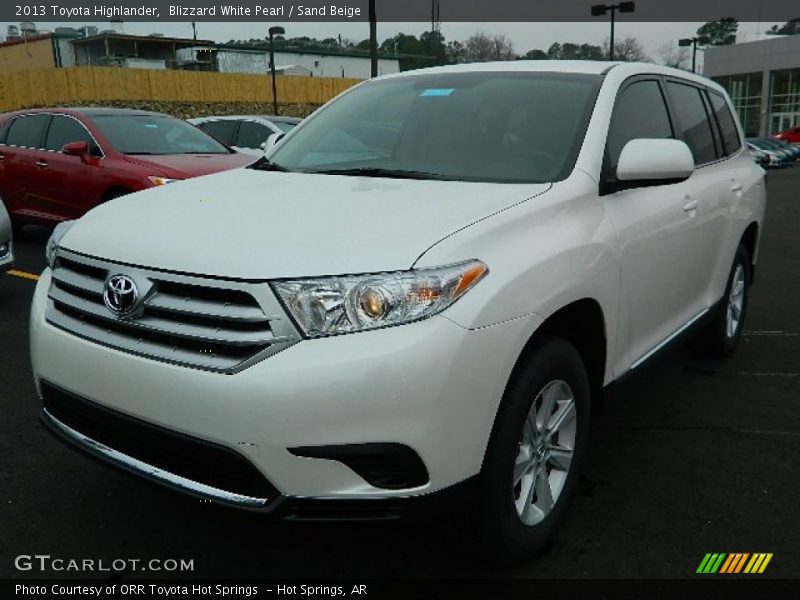 Blizzard White Pearl / Sand Beige 2013 Toyota Highlander