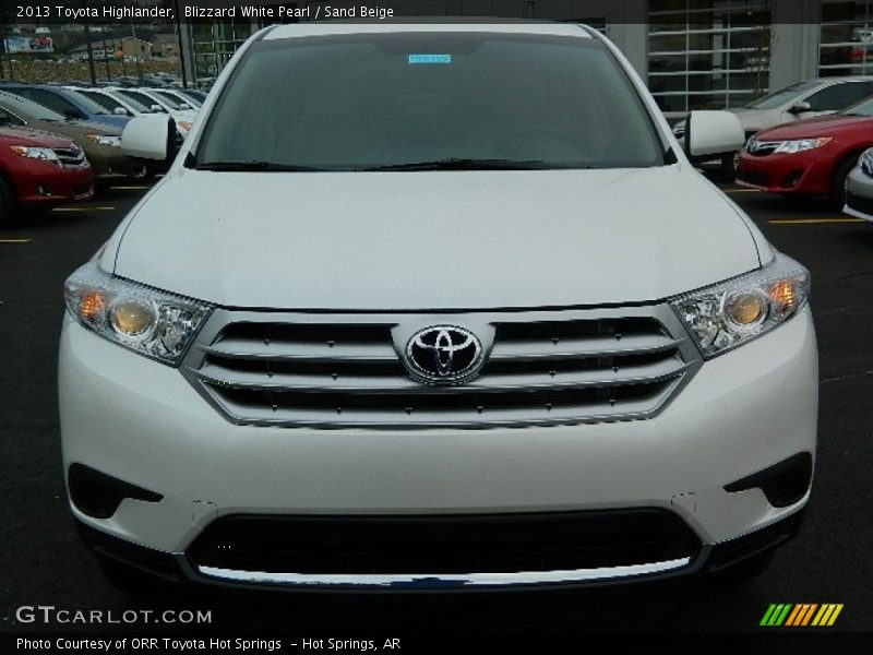 Blizzard White Pearl / Sand Beige 2013 Toyota Highlander
