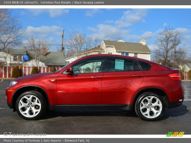 Vermilion Red Metallic / Black Nevada Leather 2009 BMW X6 xDrive35i