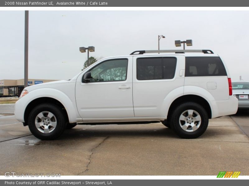 Avalanche White / Cafe Latte 2008 Nissan Pathfinder LE