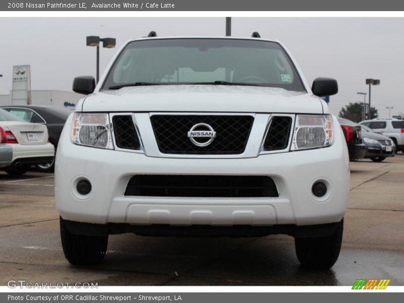 Avalanche White / Cafe Latte 2008 Nissan Pathfinder LE